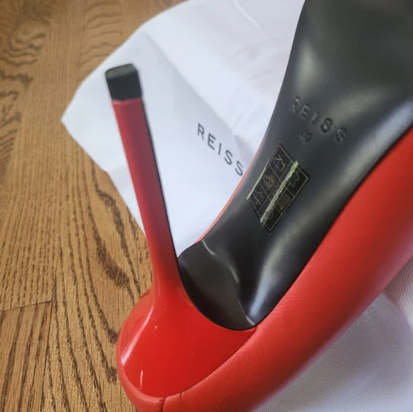 Reiss Women's Red Orange Bramley Stiletto 40 NWT - Picture 11 of 12